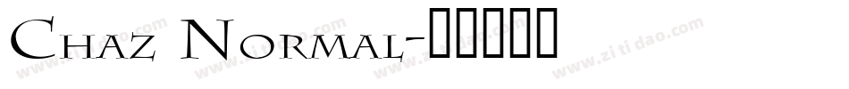 Chaz Normal字体转换